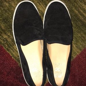 Vince Camuto Black slip ons -suede